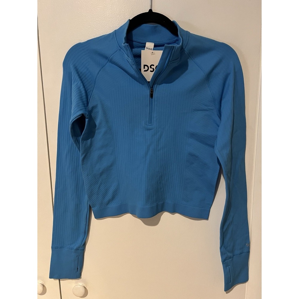 NWT DSG Women's Momentum Seamless‎ 1/4 Zip Pullover Blue Medium NEW